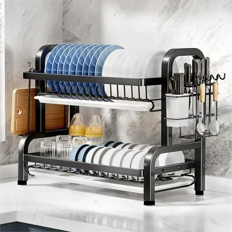 2-Tier Rust-Proof Dish Rack