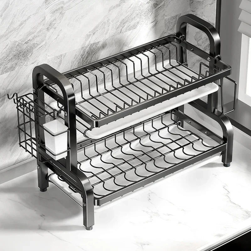 2-Tier Rust-Proof Dish Rack