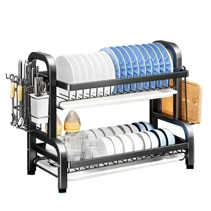 2-Tier Rust-Proof Dish Rack