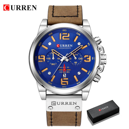 New Men Watch CURREN Top Brand Luxury Mens Quartz Wristwatches Male Leather Military Date Sport Watches Relogio Masculino