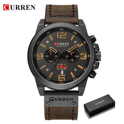 New Men Watch CURREN Top Brand Luxury Mens Quartz Wristwatches Male Leather Military Date Sport Watches Relogio Masculino