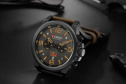 New Men Watch CURREN Top Brand Luxury Mens Quartz Wristwatches Male Leather Military Date Sport Watches Relogio Masculino