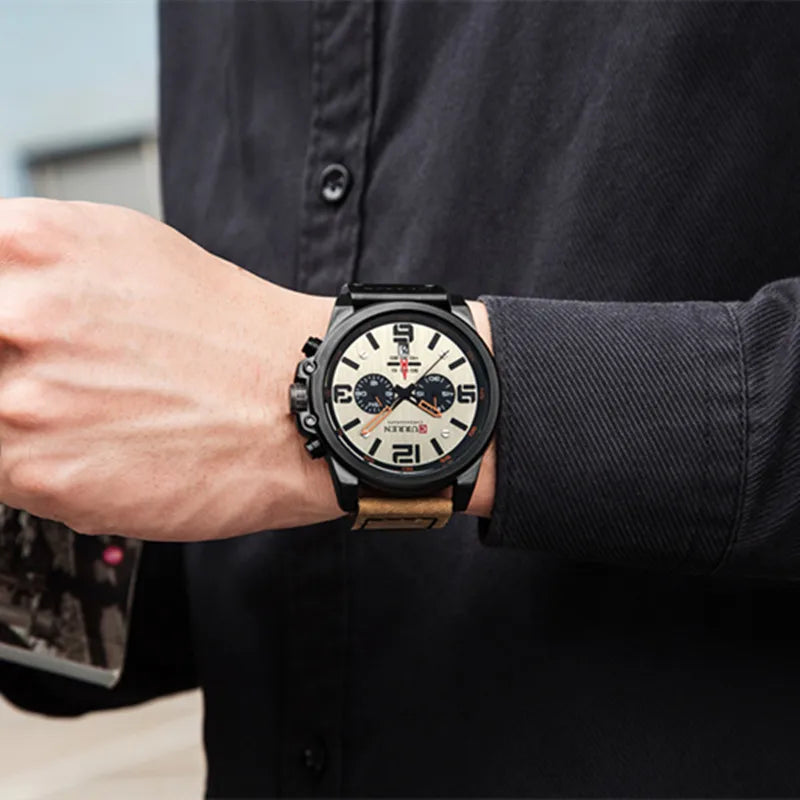 New Men Watch CURREN Top Brand Luxury Mens Quartz Wristwatches Male Leather Military Date Sport Watches Relogio Masculino