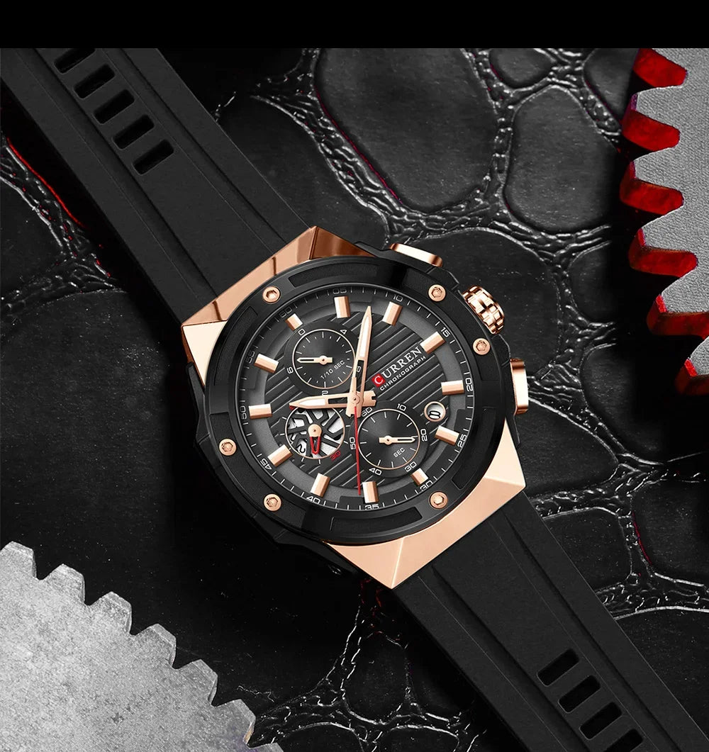 CURREN Men's Sport Chronograph | Waterproof Quartz Watch
